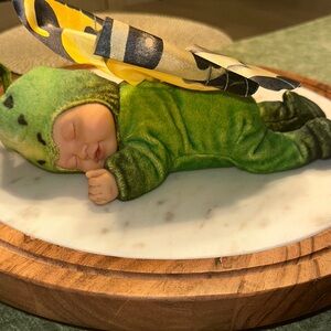 Green Reptile-Style Plush Baby Doll Outfit - Brand Unspecified